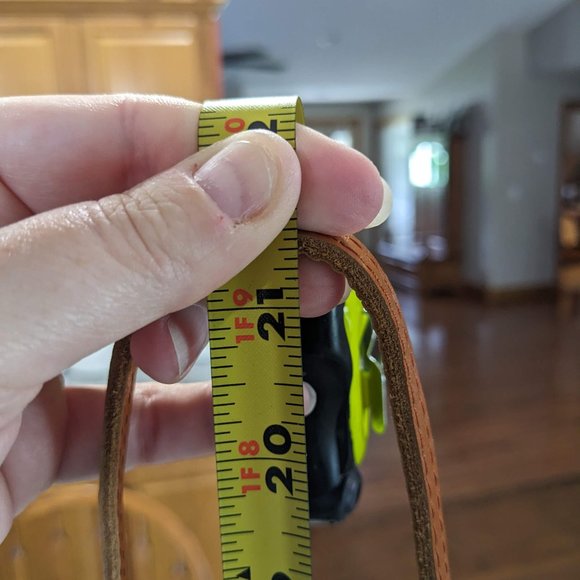 Small Woven Rattan Circle basket bag, Black and White Floral interior, pockets - Picture 13 of 13